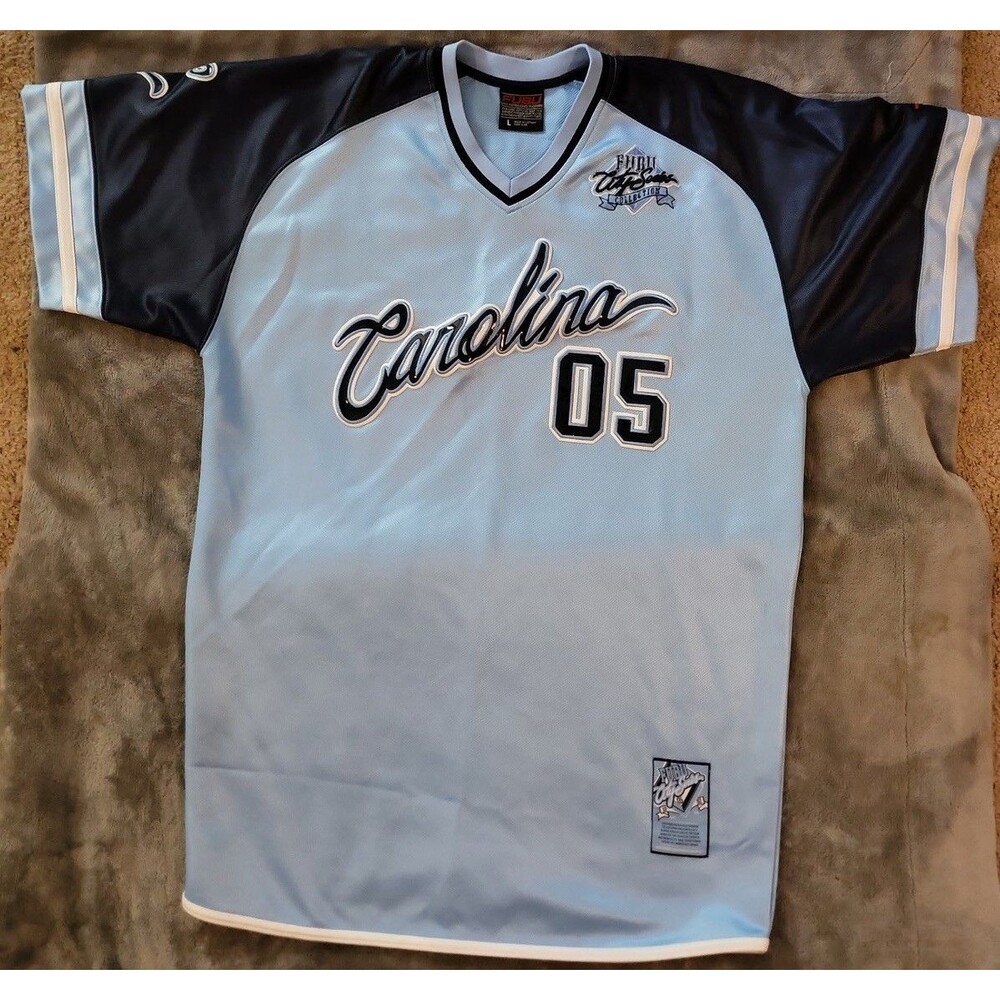 FUBU City Series Carolina Blue #05 Pullover Jersey Large Rare 1992 vtg